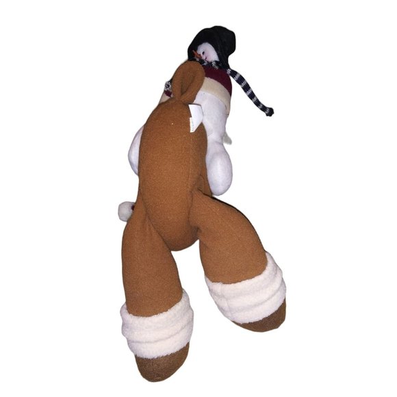 Snowmen Riding Reindeer Shelf Sitter Christmas 21 Inch Plush Decoration #640478 - Picture 6 of 9